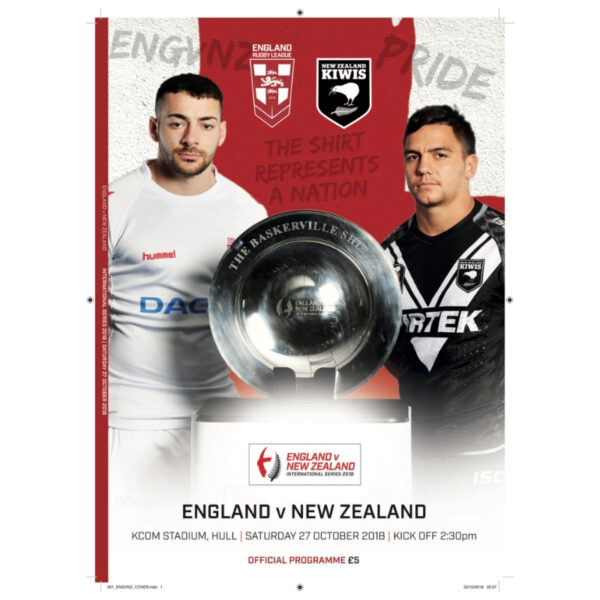 2018 First Test: England v New Zealand at Kcom Stadium programme
