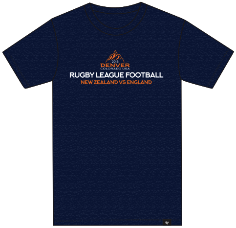 Denver 'Rugby League Football' men's t-shirt (blue)